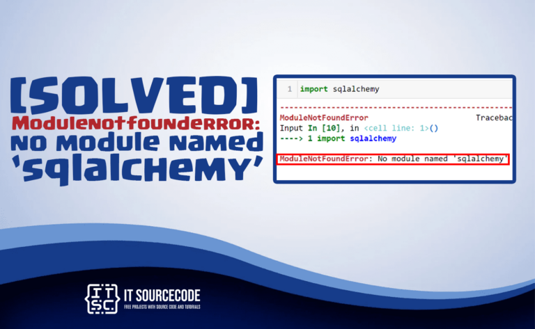 modulenotfounderror no module named 'sqlalchemy'