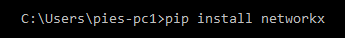 pip install networkx - Modulenotfounderror: no module named networkx [SOLVED]
