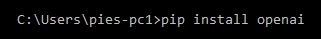 pip install openai -Modulenotfounderror: no module named 'openai' [SOLVED]