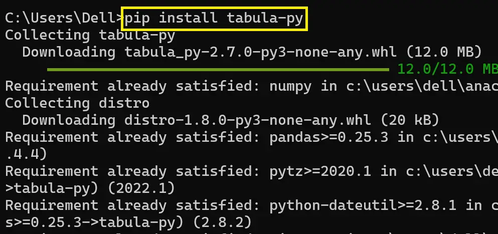 pip install tabula attributeerror module 'tabula' has no attribute 'read_pdf'