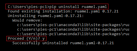 pip uninstall ruamel.yaml - Modulenotfounderror: no module named 'ruamel' [SOLVED]
