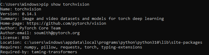 torchvision is installed