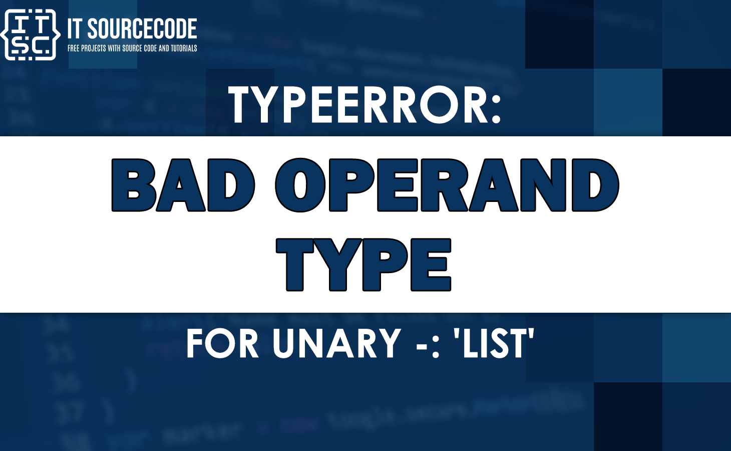 Typeerror: bad operand type for unary -: 'list'