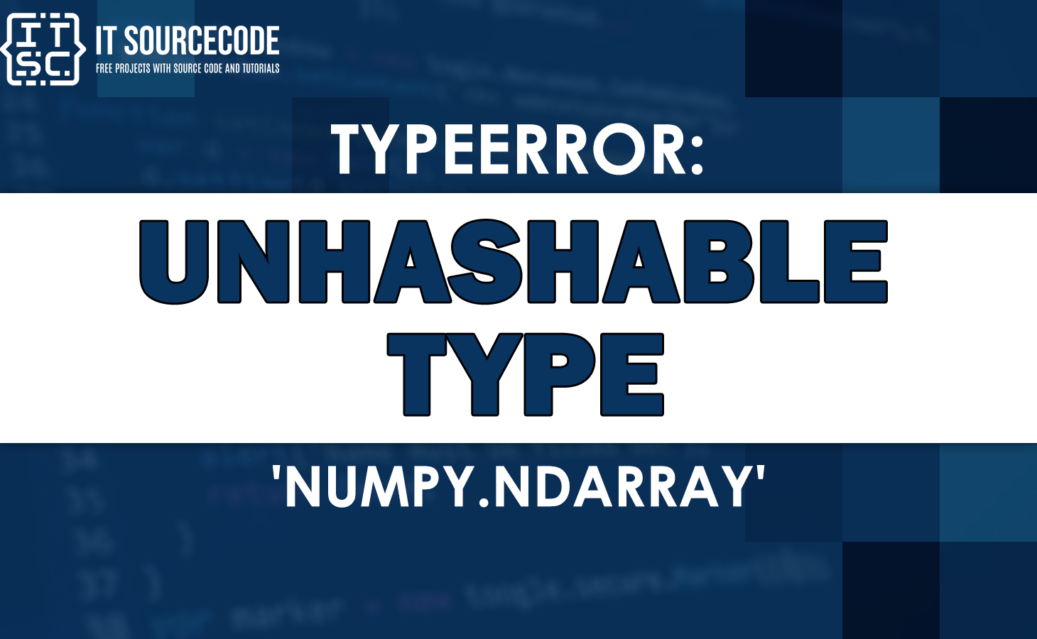 Typeerror unhashable type 'numpy.ndarray'