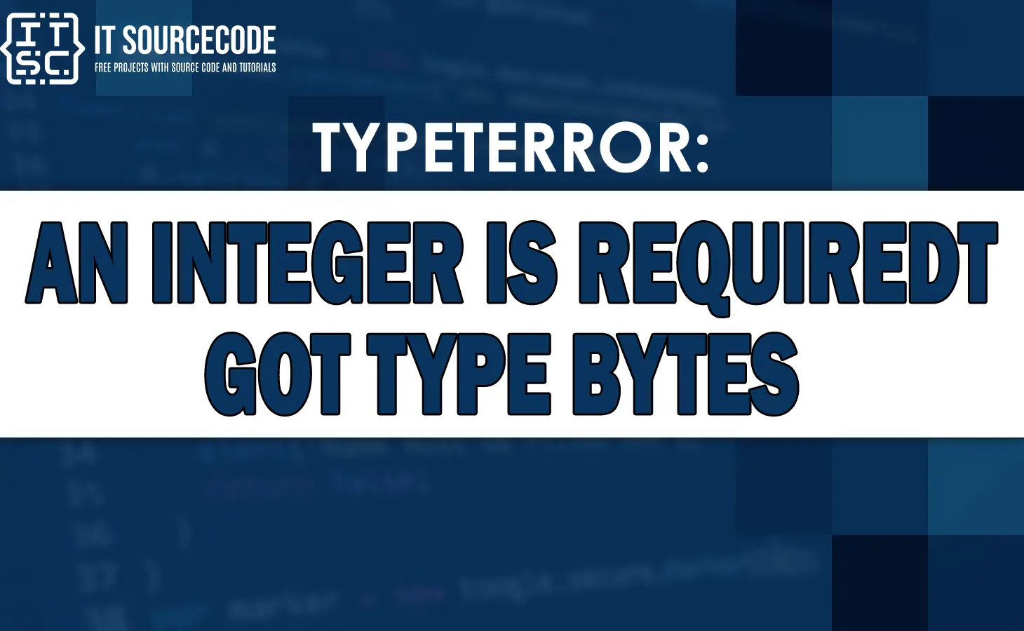 typeerror an integer is required got type bytes