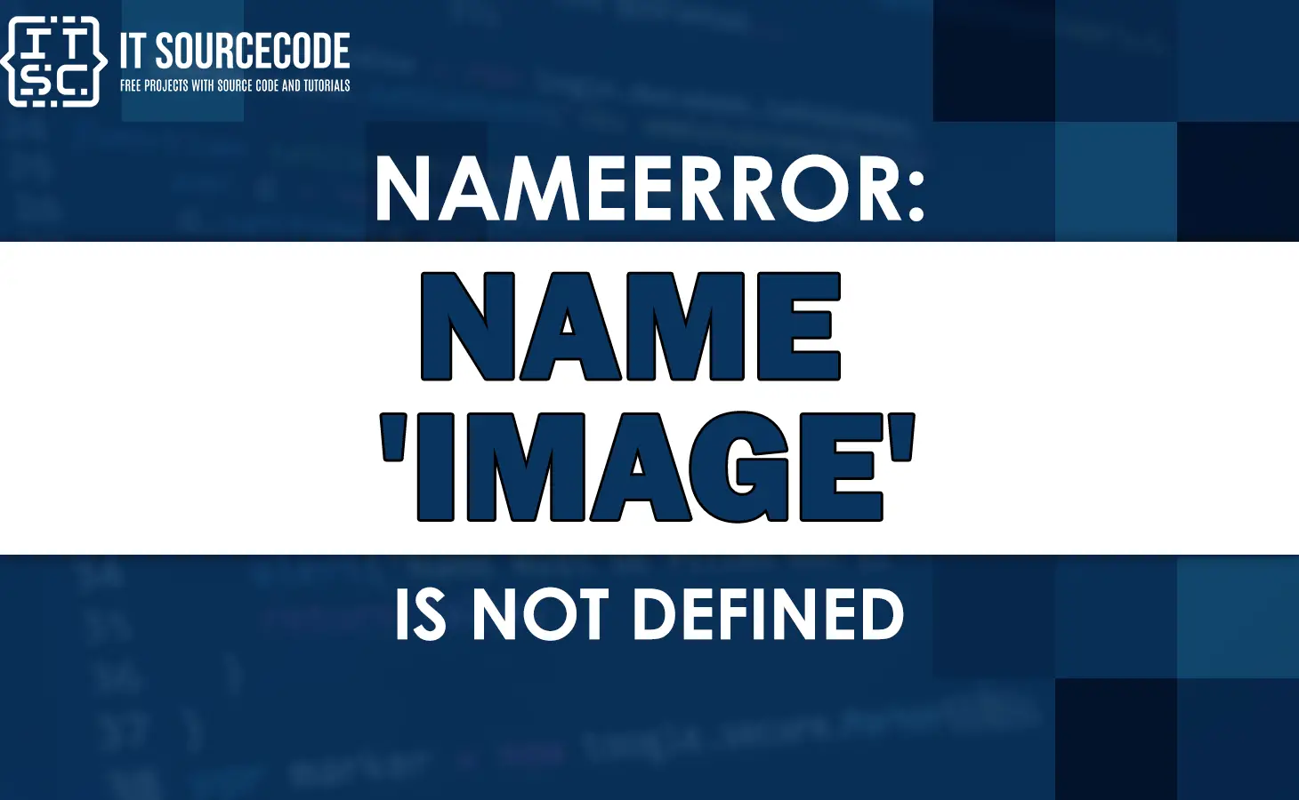 Nameerror: name image is not defined