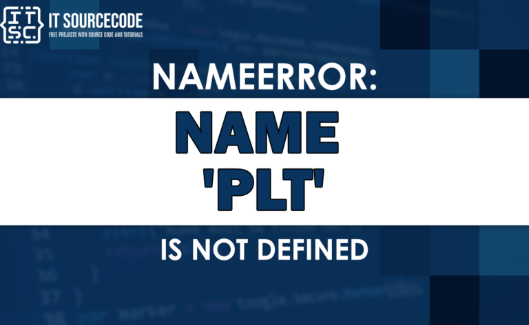 Nameerror name 'plt' is not defined