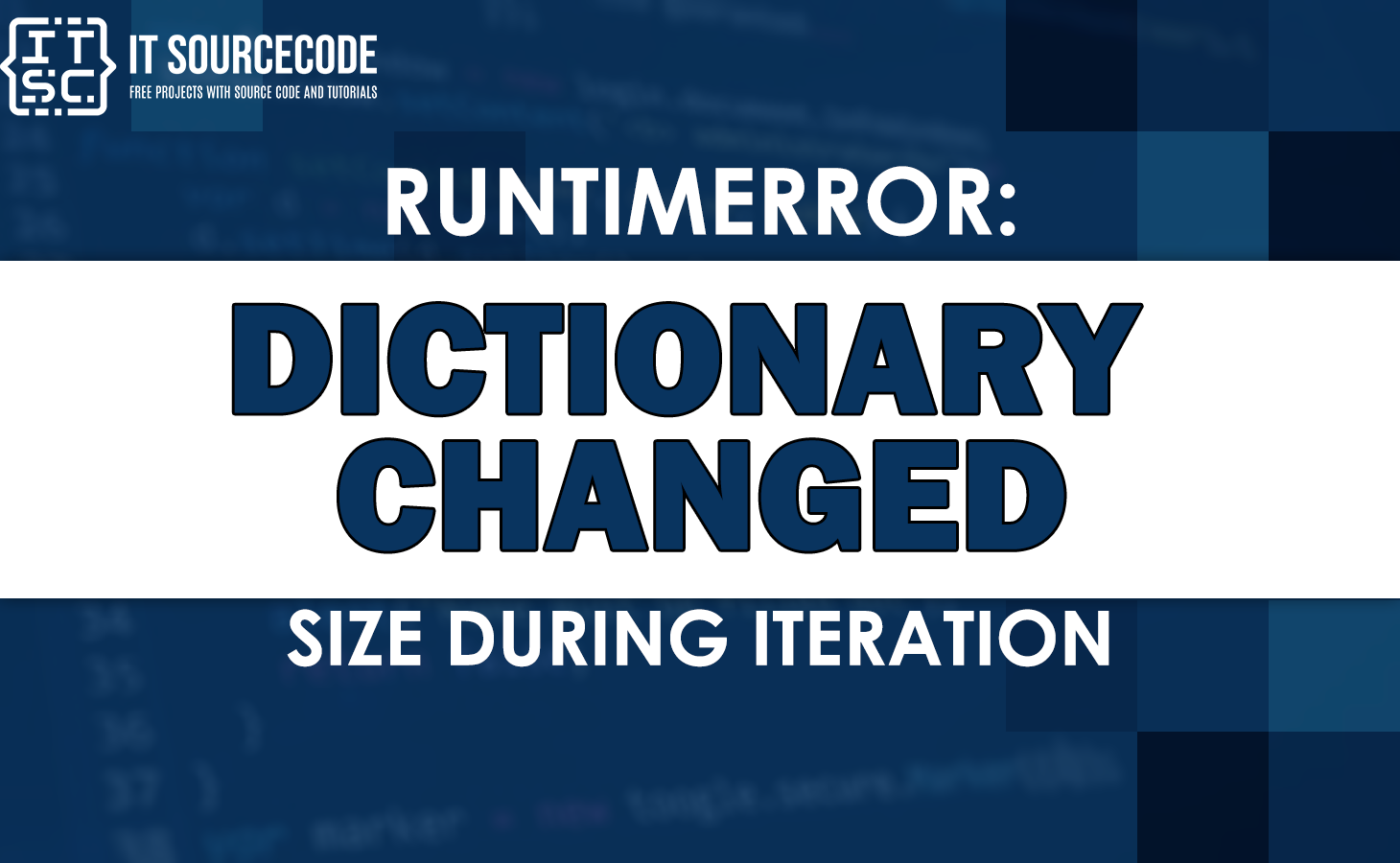 dictionary change size during iteration