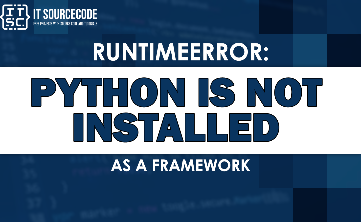 Runtimeerror python is not installed as a framework