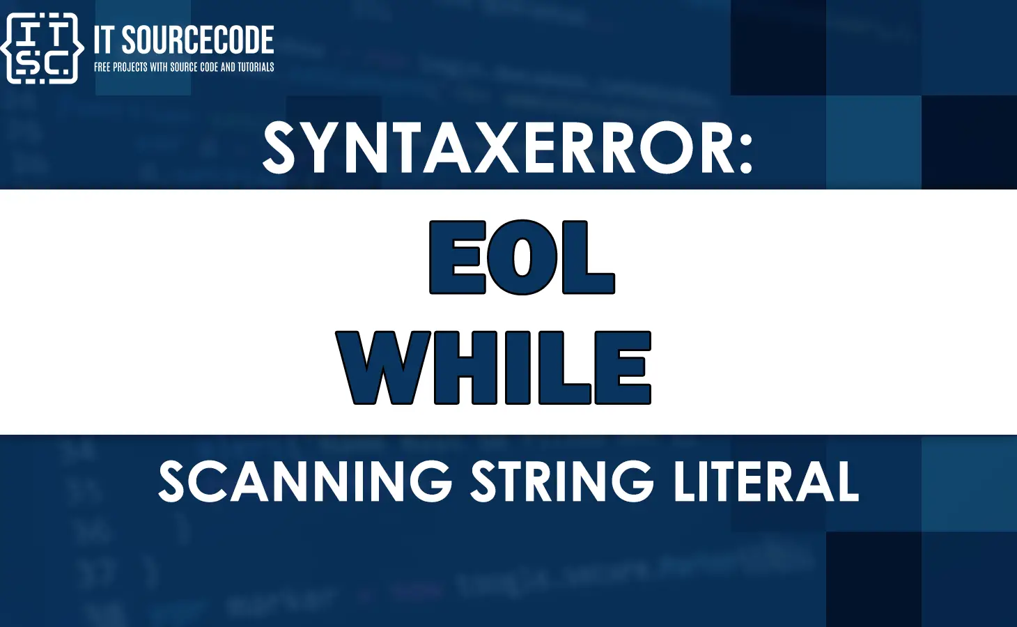 Syntaxerror: eol while scanning string literal