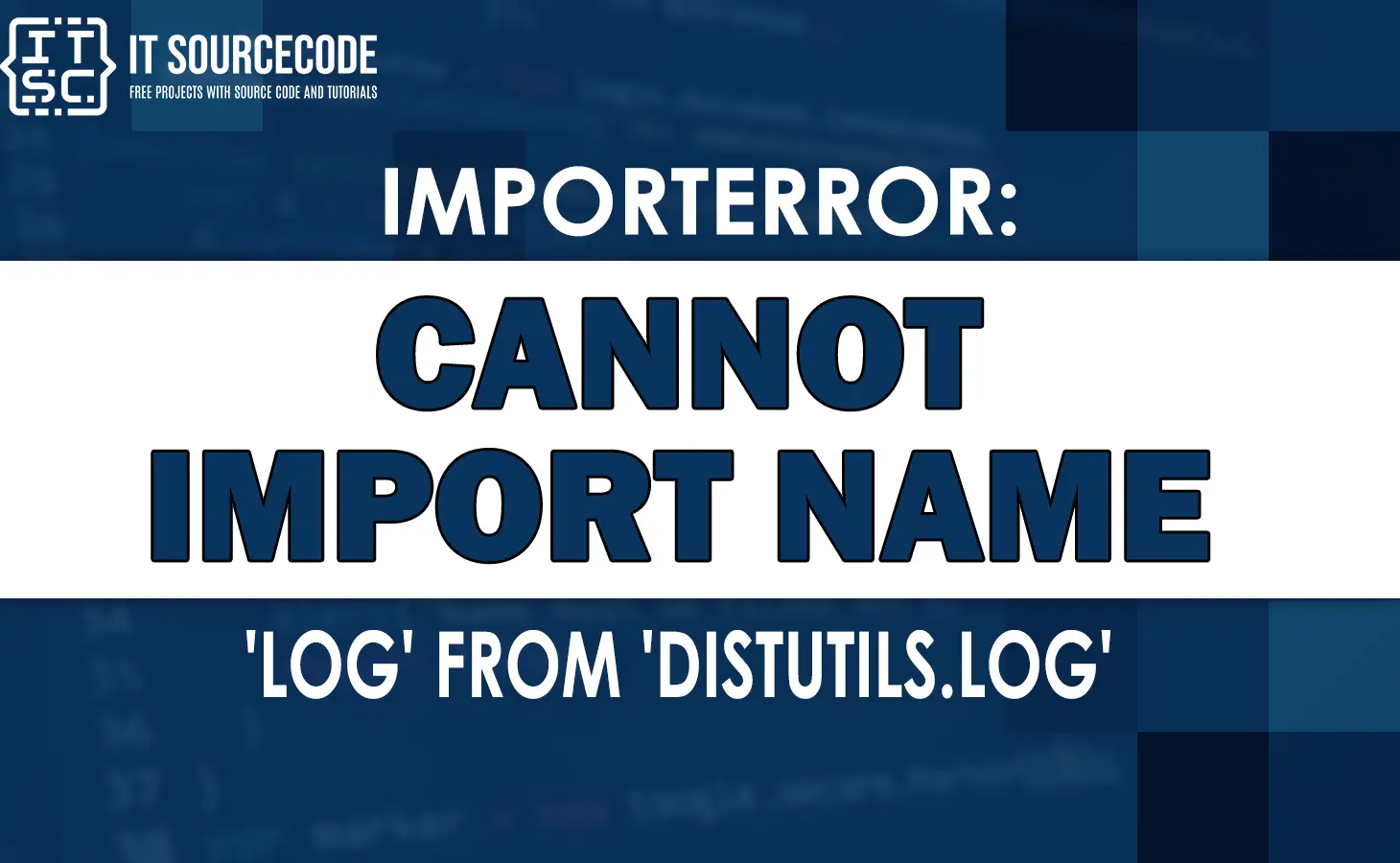 importerror cannot import name 'log' from 'distutils.log'