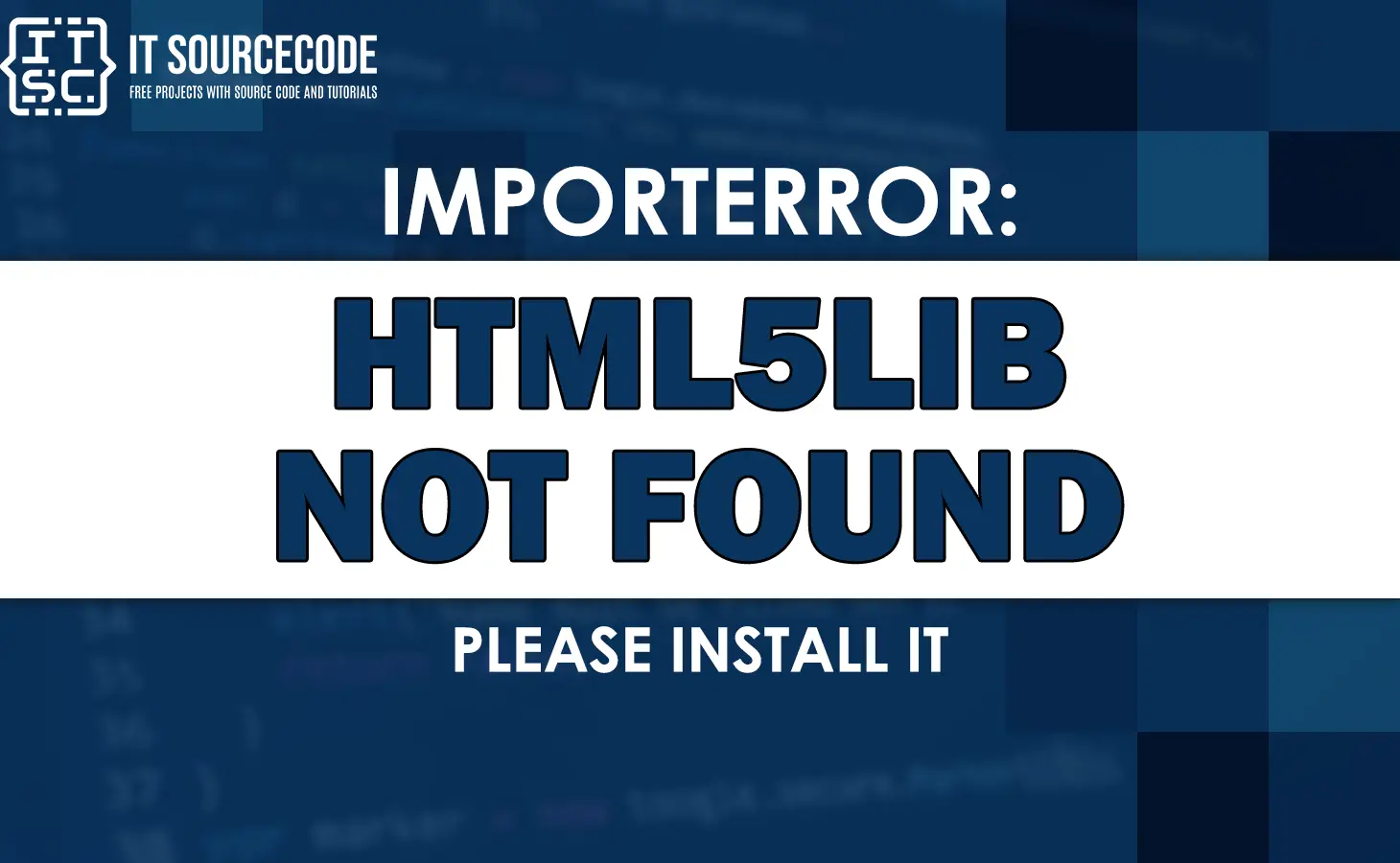 importerror html5lib not found please install it