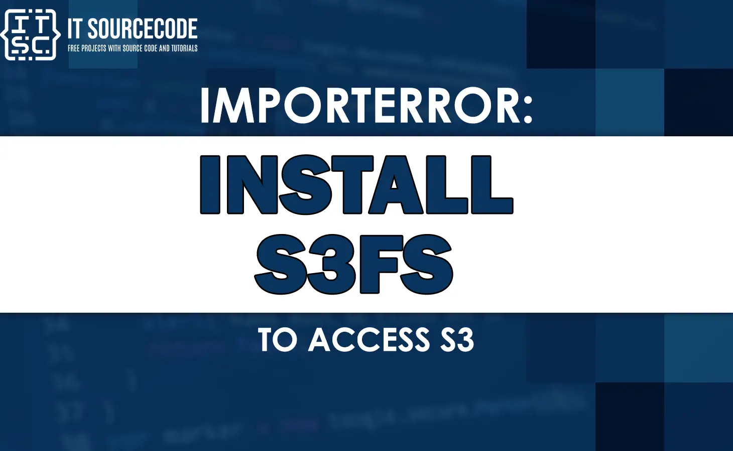 importerror install s3fs to access s3