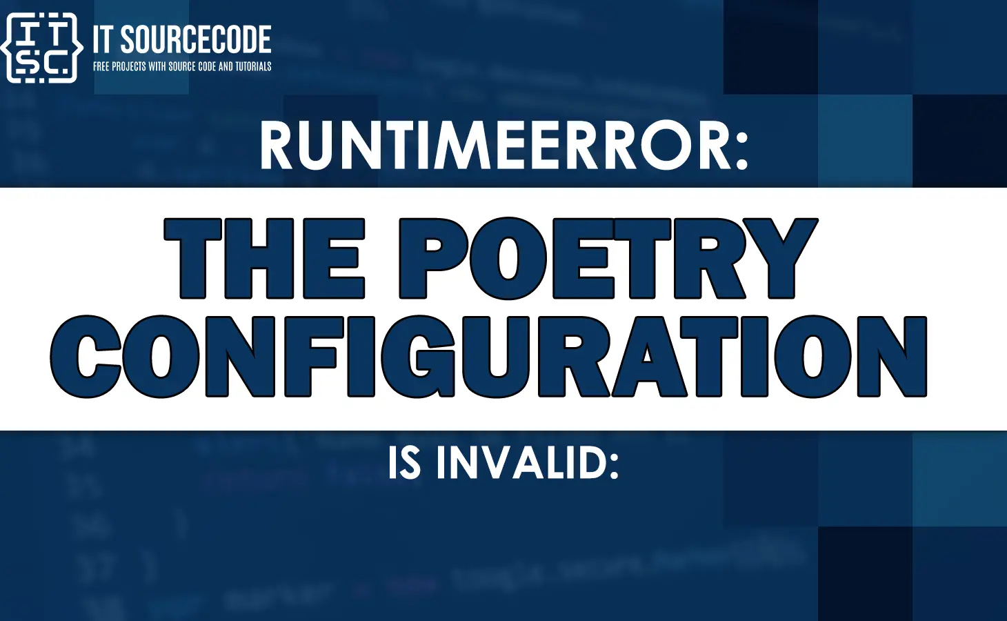 runtimeerror the poetry configuration is invalid