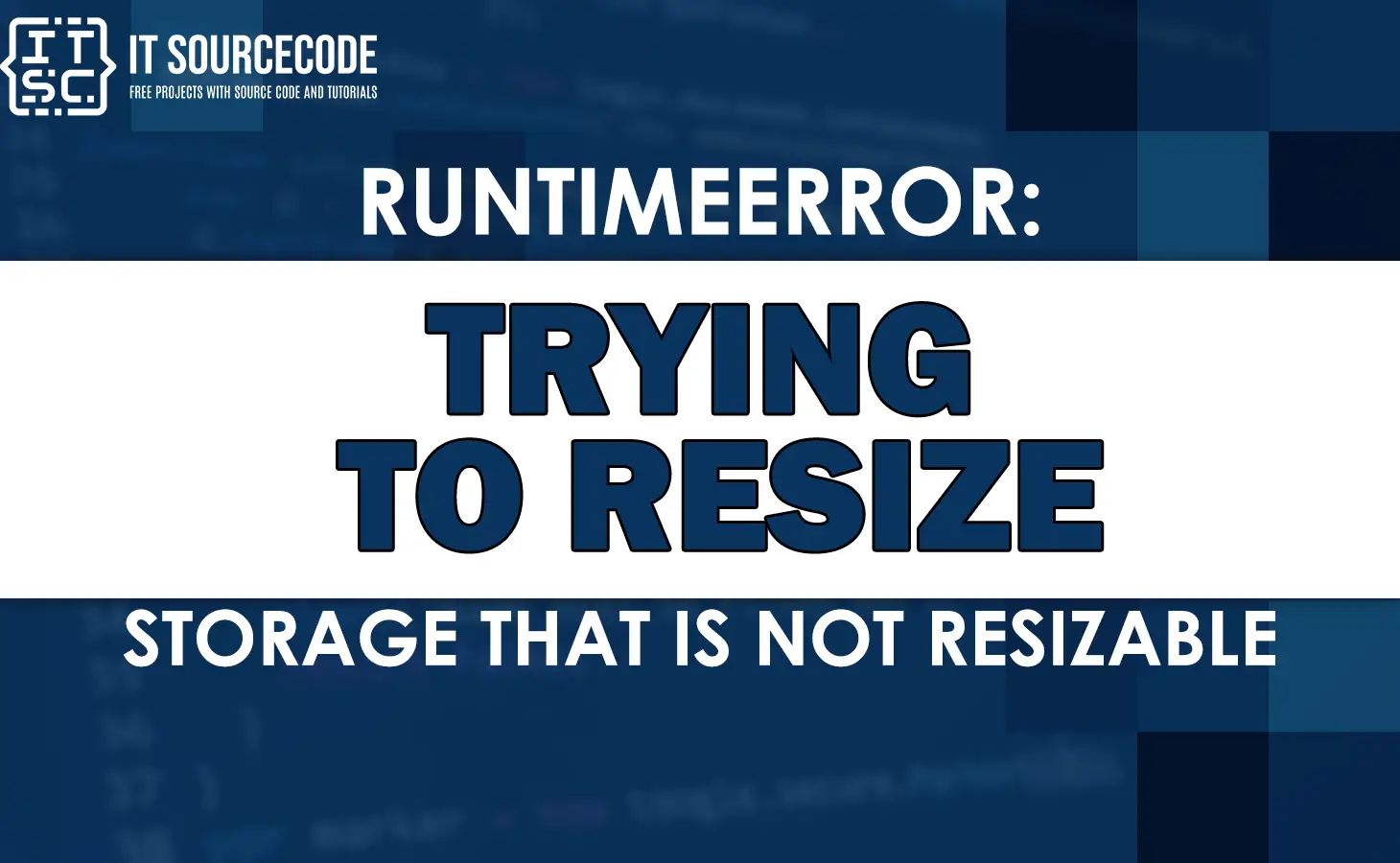 runtimeerror trying to resize storage that is not resizable