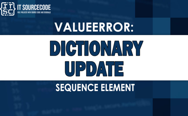 valueerror dictionary update sequence element