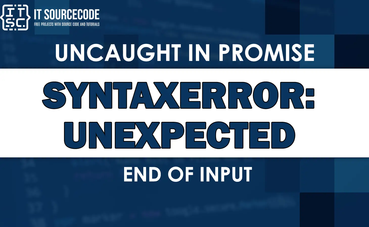 Uncaught in promise syntaxerror: unexpected end of input
