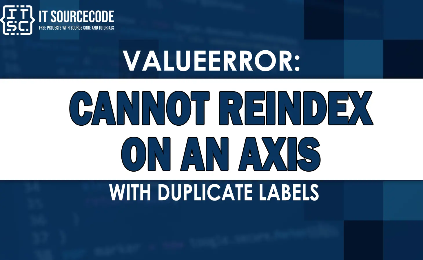 Valueerror cannot reindex on an axis with duplicate labels