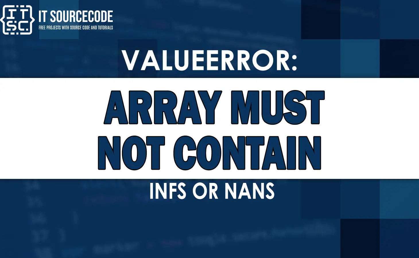 valueerror array must not contain infs or nans