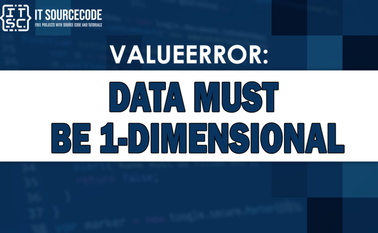 valueerror data must be 1-dimensional