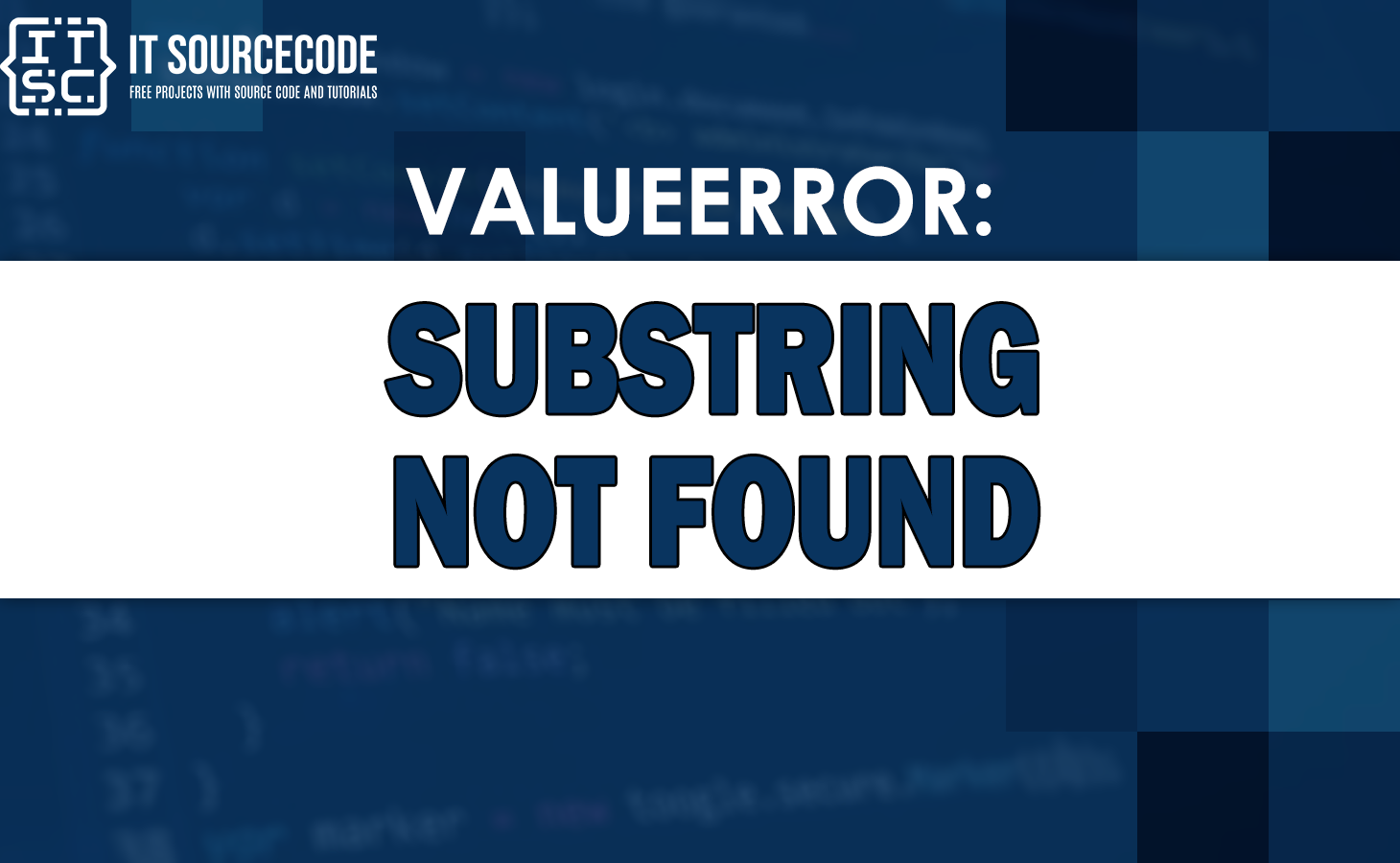 valueerror substring not found