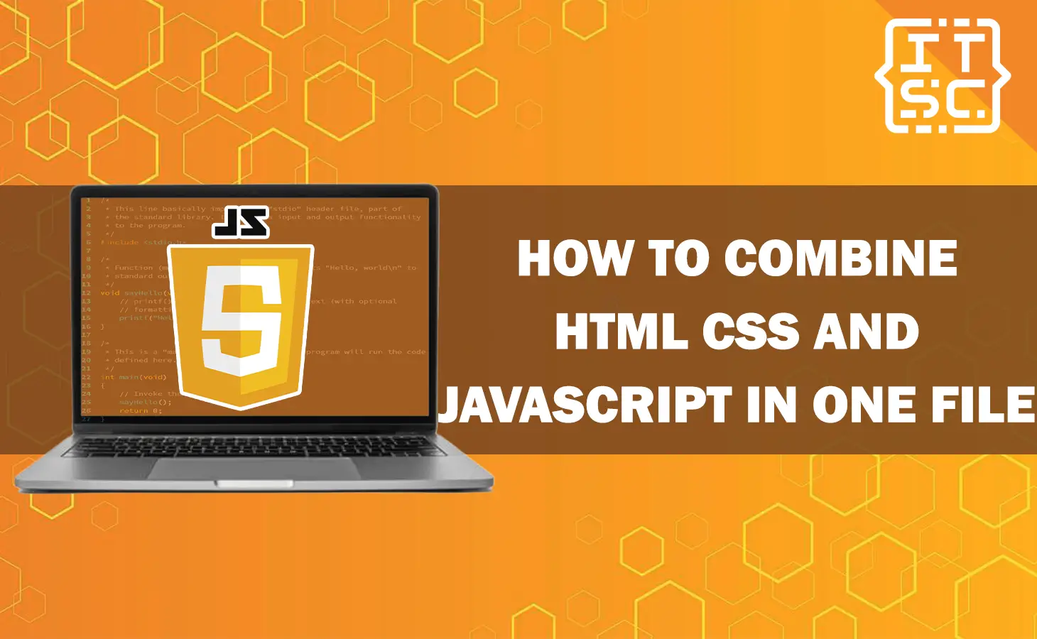How to combine html CSS and JavaScript in one file