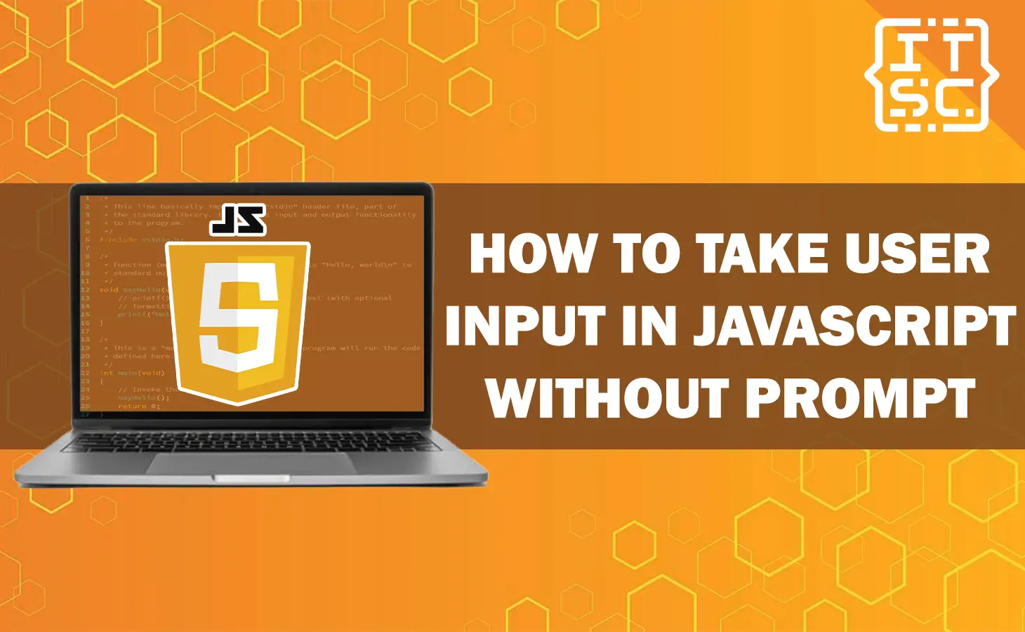 How to take user input in JavaScript without prompt