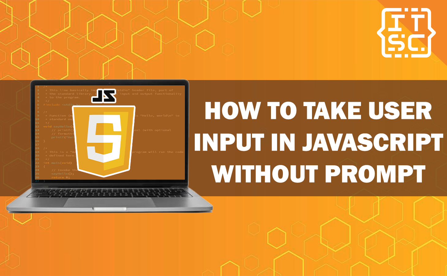 how to take user input in javascript without prompt