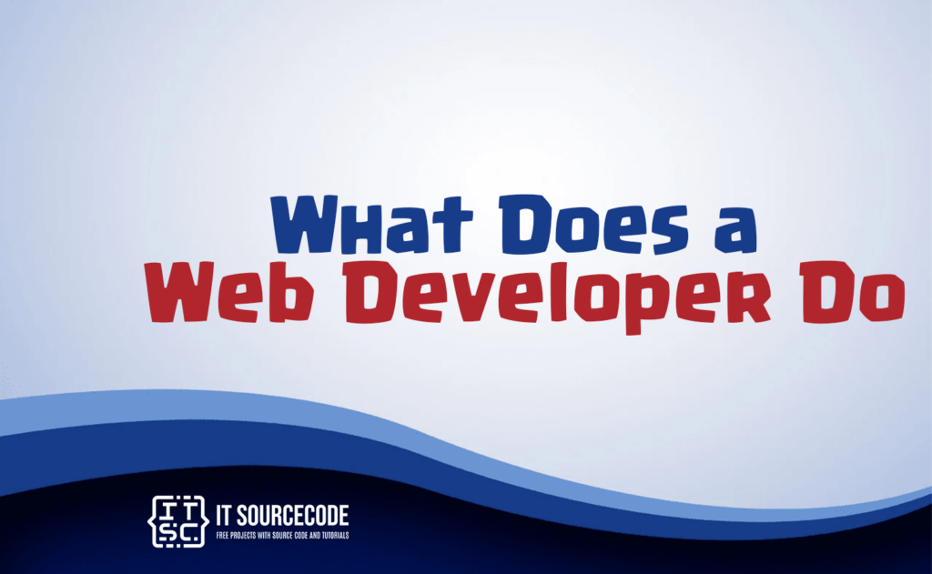 what does a web developer do