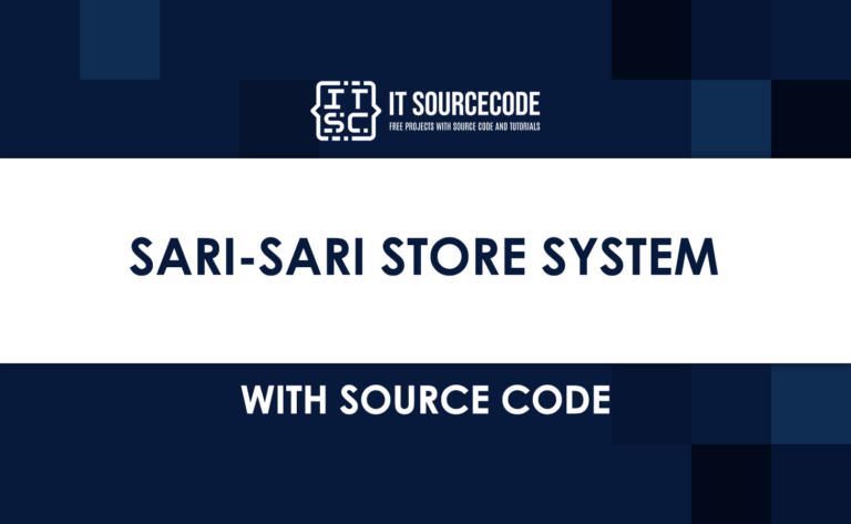 Sari-Sari Store System with Source Code