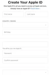 how to create apple id gmail