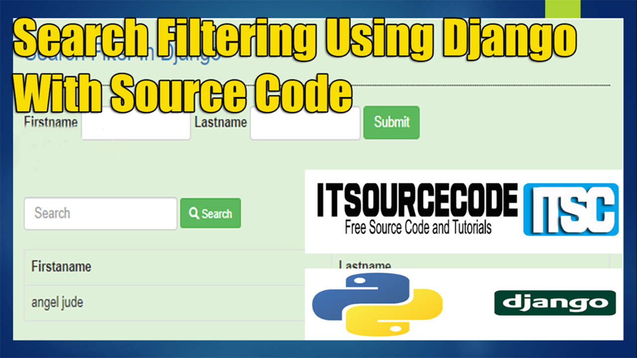 Django Filter Search with Source Code