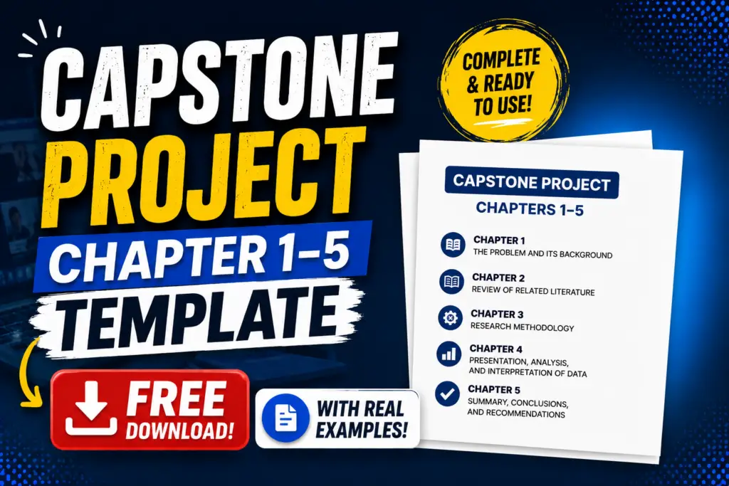 Capstone Project Chapter 1–5 Template (Free Download + Examples)