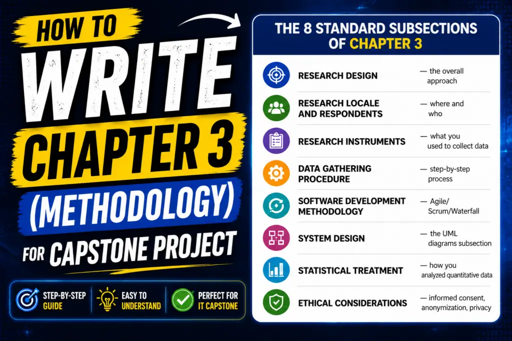 How to Write Chapter 3 (Methodology) for Capstone Project