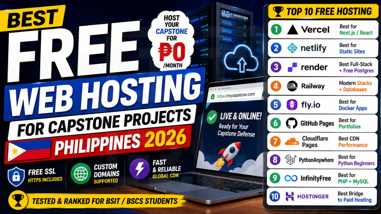 Best Free Web Hosting for Capstone Projects (Philippines 2026)