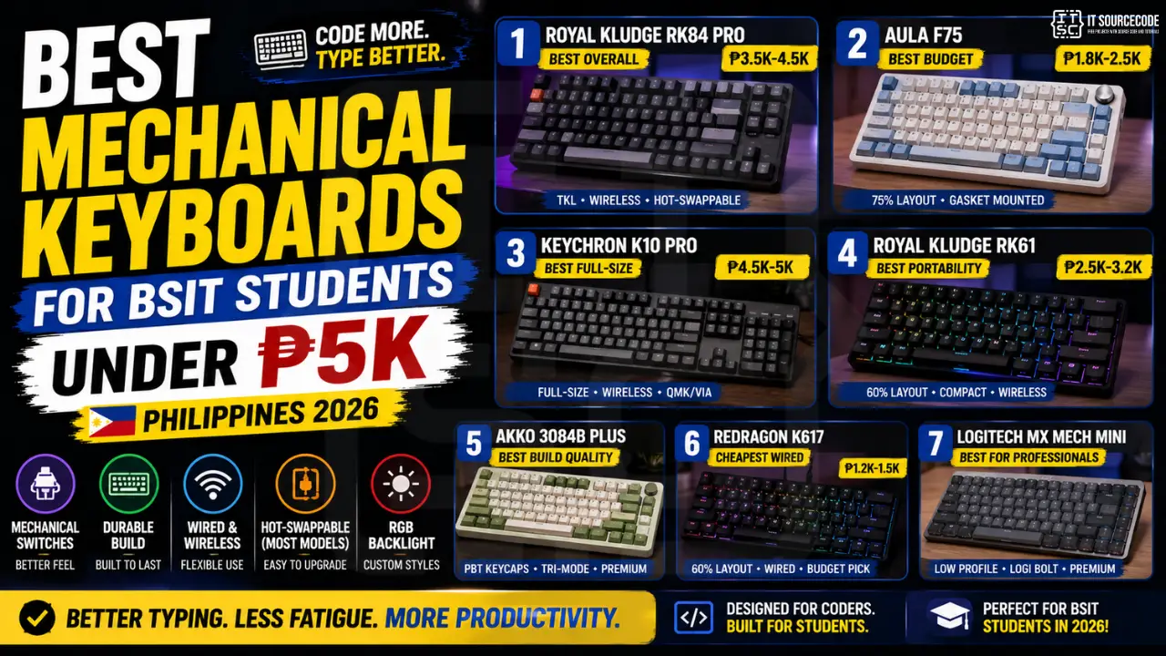 Best Mechanical Keyboards · BSIT Students · Under ₱5K · 2026