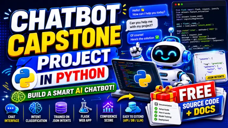 Chatbot capstone project in Python with source code
