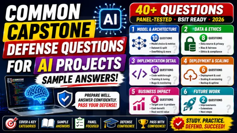 Common Capstone Defense Questions for AI Projects (Sample Answers)