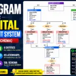 ER diagram for hospital management system with entities and relationships