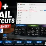 Gmail keyboard shortcuts cheat sheet with key bindings