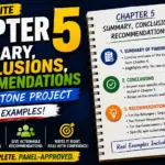 How to write Chapter 5 Recommendations and Conclusion for capstone project