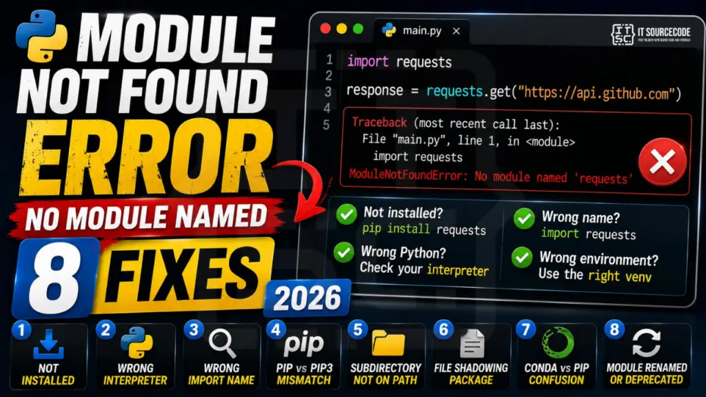 ModuleNotFoundError No Module Named, 8 Fixes (2026)