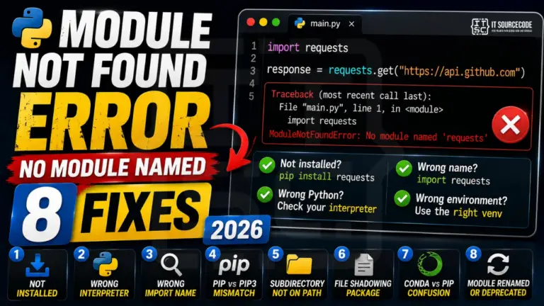 ModuleNotFoundError No Module Named, 8 Fixes (2026)