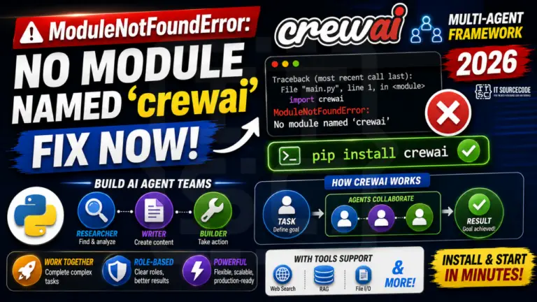 ModuleNotFoundError No Module Named 'crewai' (2026)