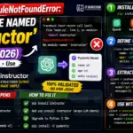 ModuleNotFoundError No Module Named 'instructor' (2026)