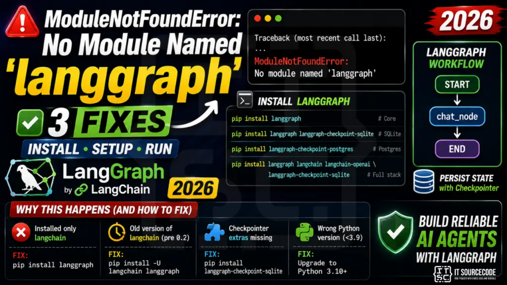 ModuleNotFoundError No Module Named 'langgraph' (2026)