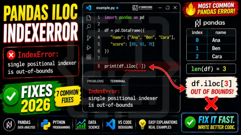 Pandas iloc IndexError · Out of Bounds · 7 Fixes · 2026