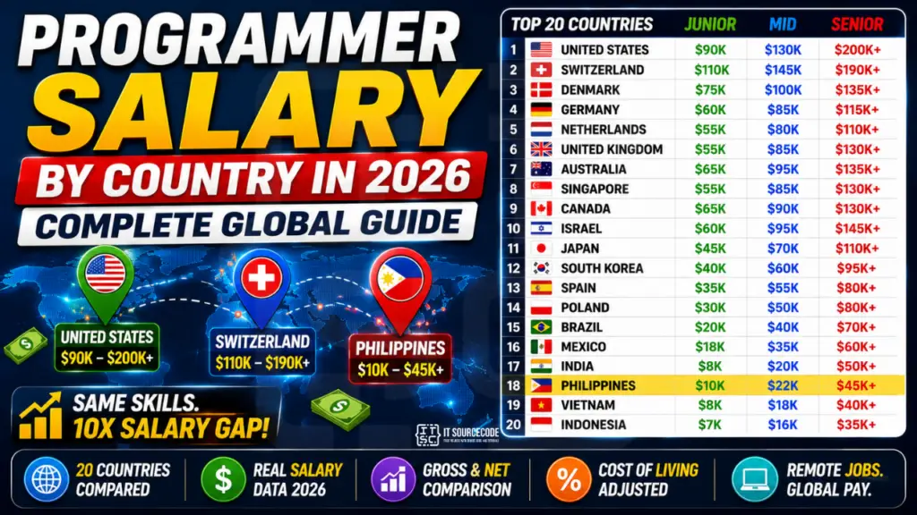 Programmer Salary by Country in 2026, Complete Global Guide