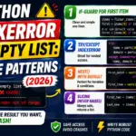 Python IndexError on Empty List 4 Safe Patterns (2026)