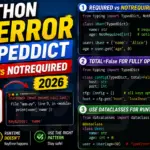 Python KeyError with TypedDict Required vs NotRequired (2026)